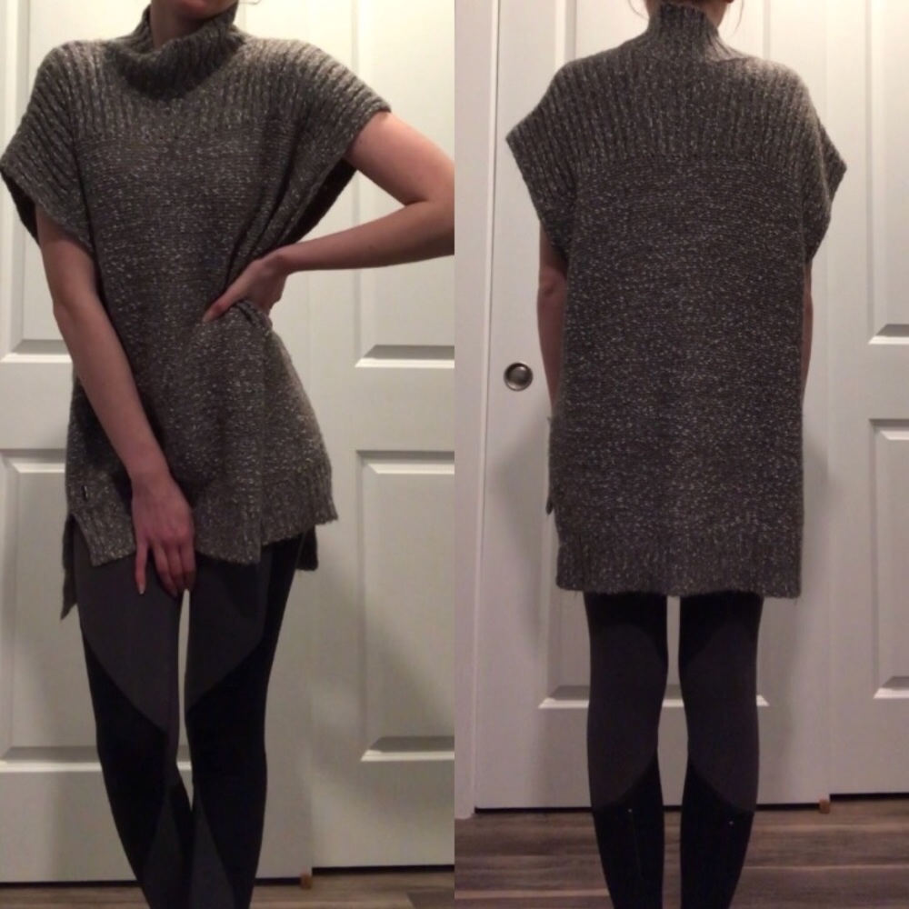 Lole Gray Knit Tunic Sweater Size Medium